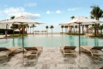 RELAX AND ENJOY: The main Angsana pool almost meets the ocean.