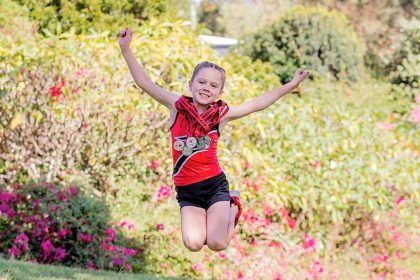 JUMPING FOR JOY: Mae Yates of Mount Cotton has a talent for skipping and recently took out several medals at the Queensland championships.
