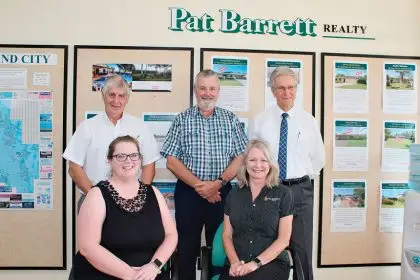 FAMILY LEGACY: The Pat Barrett Realty team at their Main Road, Wellington Point office.