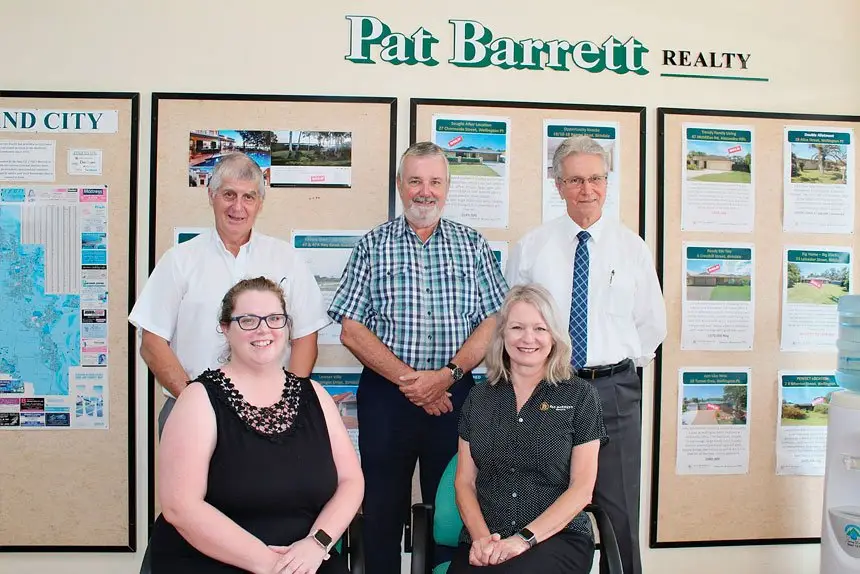 FAMILY LEGACY: The Pat Barrett Realty team at their Main Road, Wellington Point office.