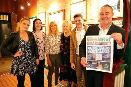 FRESH START: Redland City News staff at the Grand View Hotel, Cleveland ahead of launching the first edition. Photo: John Muller