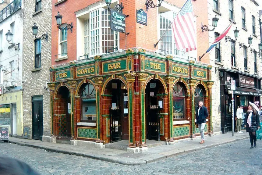 The Temple Bar district is a must to visit in Dublin.
