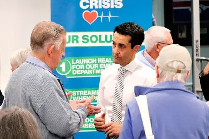 COMMUNITY DISCUSSION: David Crisafulli at Victoria Point.