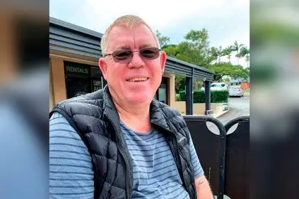 ENJOYING RETIREMENT: Tom Short spends his days fishing and walking dog Lenny at Apex Park, Wellington Point. Photo: supplied