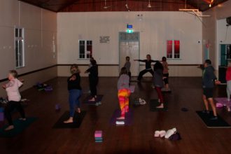 NAMASTE: Yoga sessions are held at Mount Cotton Hall.