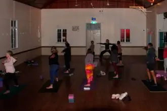 NAMASTE: Yoga sessions are held at Mount Cotton Hall.
