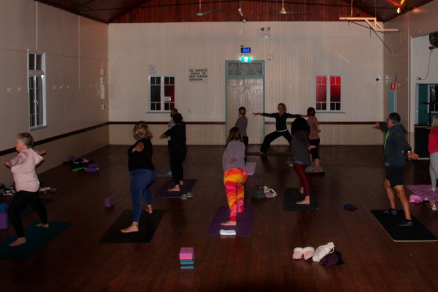 NAMASTE: Yoga sessions are held at Mount Cotton Hall.
