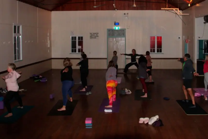 NAMASTE: Yoga sessions are held at Mount Cotton Hall.