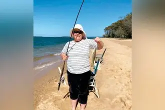 ON THE WATER: Jane MacDougall, pictured here with a whiting, is this week’s featured angler.