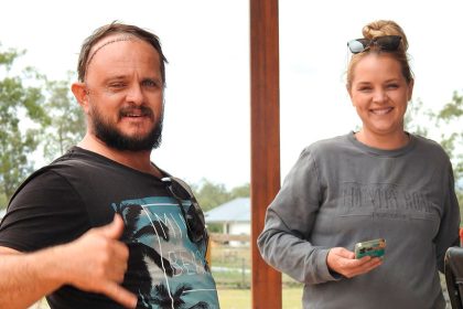 UNITED: The community is rallying around the Field family as Andrew (left) goes through treatment for brain cancer.