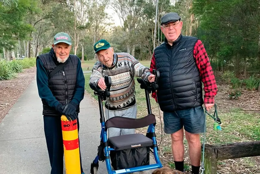 GOOD MATES: Tom, Jeffree and Chris are known as The Bay City Strollers. Photo: supplied