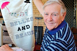 CELEBRATION OF LIFE: Joe Ross goes through the memoirs of theatre friend Lesley Spedding in preparation for her funeral on July 14.