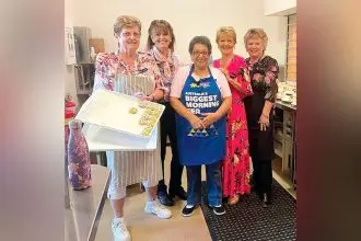 COMMUNITY CHAMPIONS: Cancer Council volunteers Lynne McDonald, Wendy Boglary, Mary Garsden, Carol Underwood and Tish Henderson. Photo: supplied