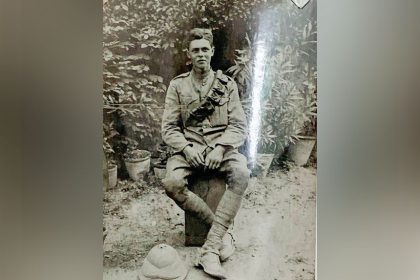 HOMAGE: Patricia Ketteringham pays tribute to her father (pictured).