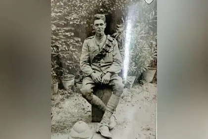 HOMAGE: Patricia Ketteringham pays tribute to her father (pictured).