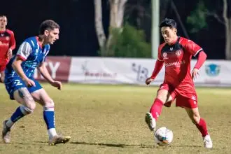 STAR PERFORMANCE: Ryo Emoto set up numerous chances in a man of the match performance for the Red Devils. Photo: Ray Gardner