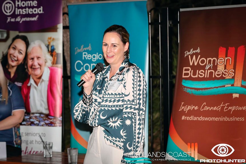 ADVICE: Melissa Millar at the Redland Women in Business event held by Redlands Coast Chamber of Commerce. Photo: PhotoHunter