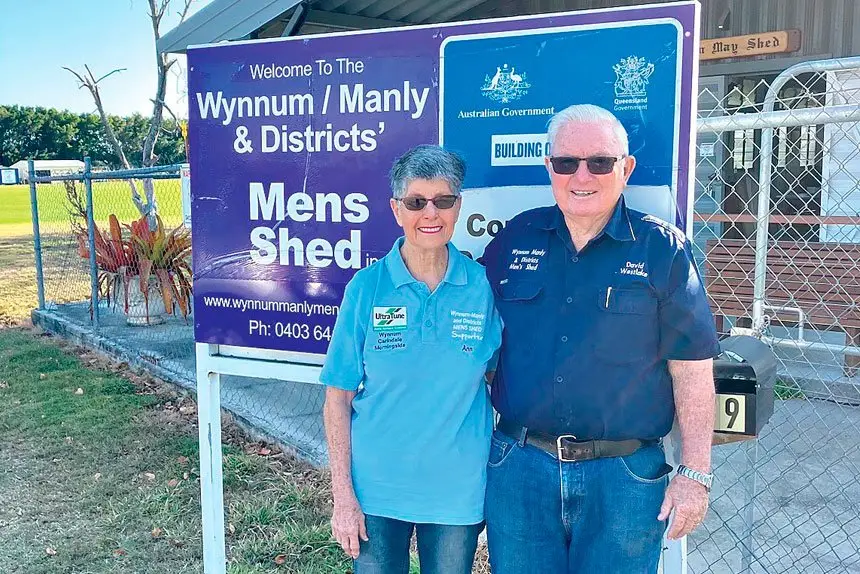 DEDICATION: Ann Westlake’s garage sales have raised $120,000 for the Wynnum Manly District Men’s Shed.