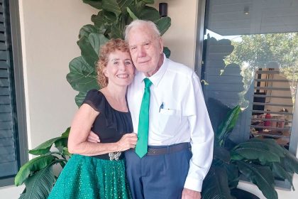 DYNAMIC DUO: Sonya Graham with long-time dance partner Herb Shapcott.
