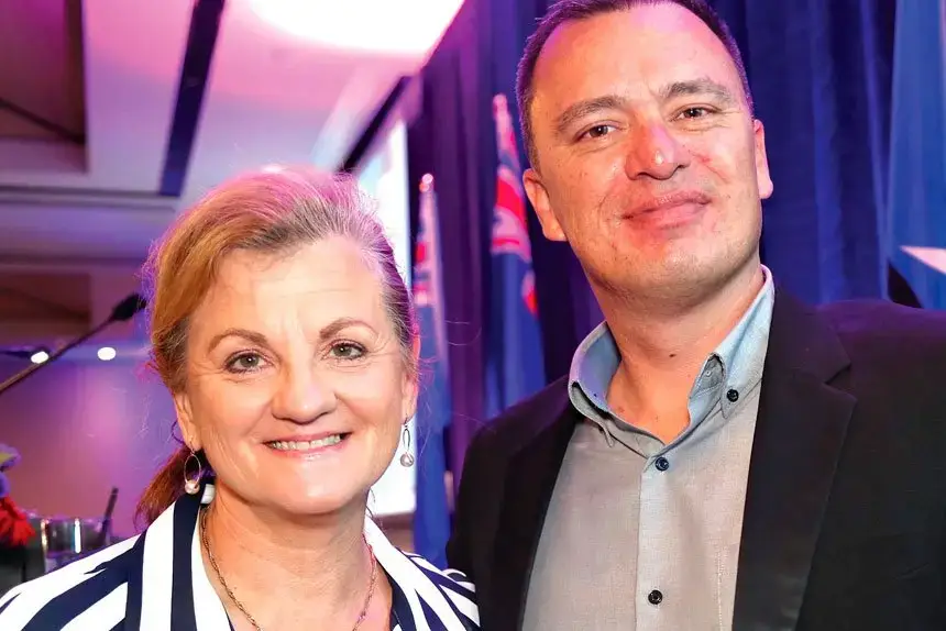 Mayor Karen Williams and Jason Fiddes