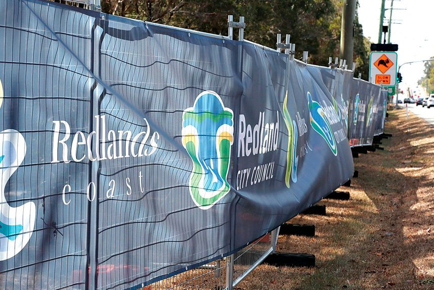 PREPARATION: Signage at council’s Birkdale Community Precinct. 