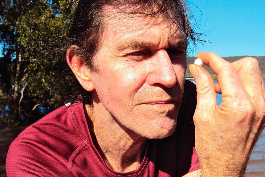 HOME GROWN: Mark Newton has established a number of pearl gardens off Russell Island.