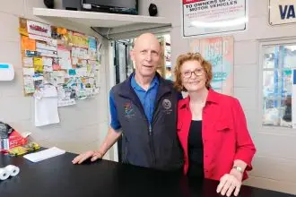 NEW CHAPTER: Peter and Rebecca Frewen-Lord say they are looking forward to enjoying their time in retirement, having spent more than three decades running Motor Service Cleveland.