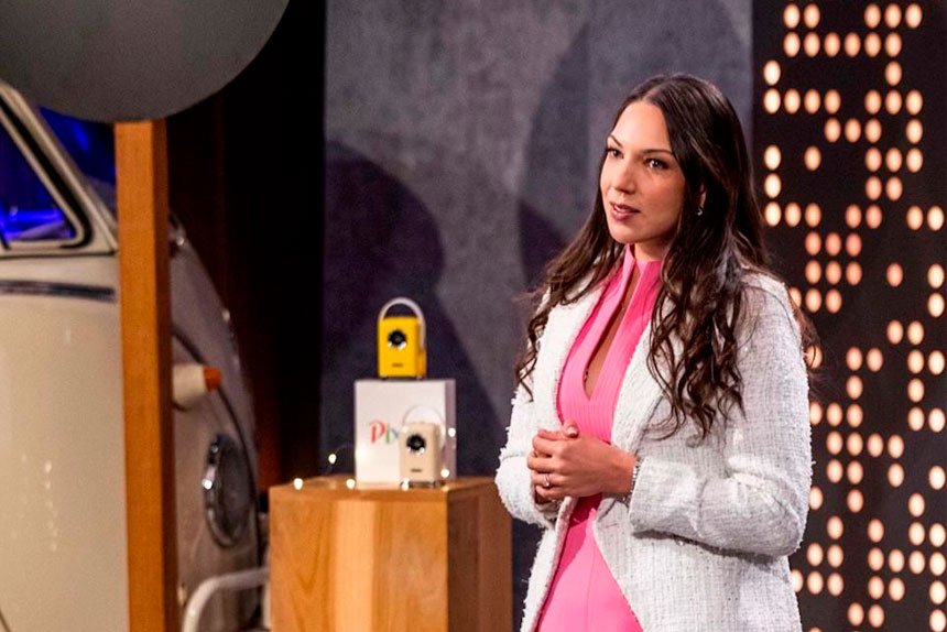 ON THE BOX: Redland Bay mum Poppy Hepburn appears on Channel 10 television show Shark Tank where she spoke about her product Pixxie Projectors.