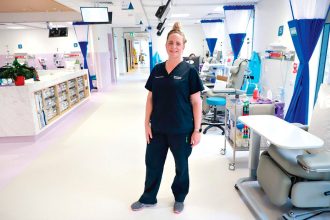 ON THE FRONTLINE: Clinical oncology nurse Amanda Lucas at the new $43.8m Redlands Satellite Hospital.