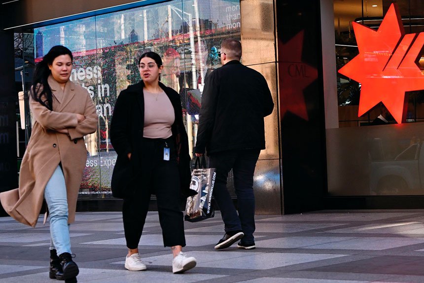 NAB customers are cutting back on spending amid a hike in interest rates. Photo: AAP Image/Joel Carrett