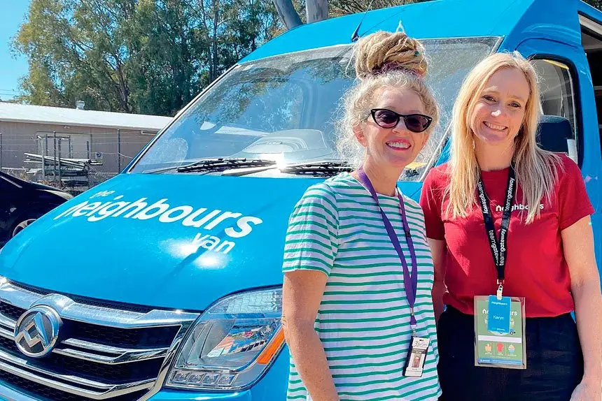 COMMUNITY SERVICE: Volunteers from the Neighbours Van have been giving away free groceries to families in need living on Macleay Island.
