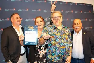 David Johnston, Tracey and Martin Robson of Craft Brew House, and Rabieh Krayem.