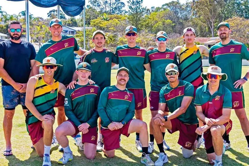 GAME ON: The Redlands Tigers first grade team before their clash with Gold Coast.