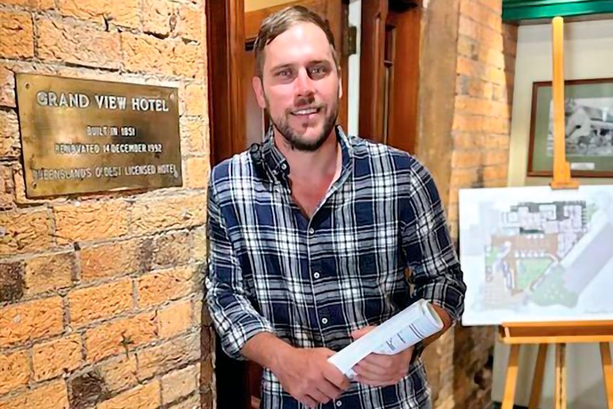 IN CHARGE: Kickon Group co-owner Richard Harrison at the historic Grand View Hotel, Cleveland. 