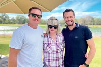 Nat, Karen and Chris at Wellington Point Farm.