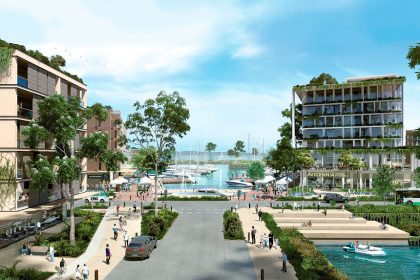Artist’s impression of proposed Toondah Harbour development.