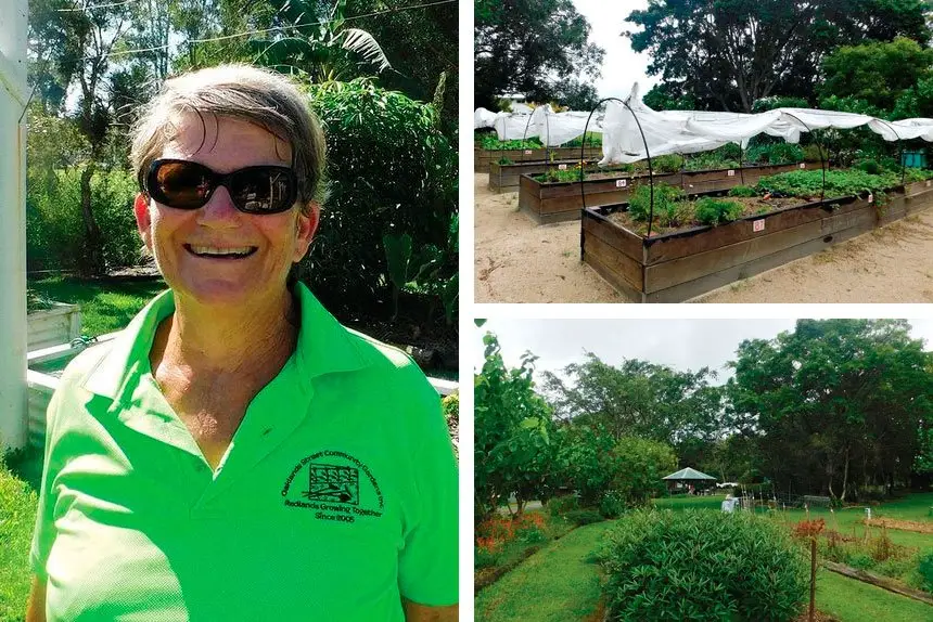 Alison Hallett has been tending the community garden for 14 years. 