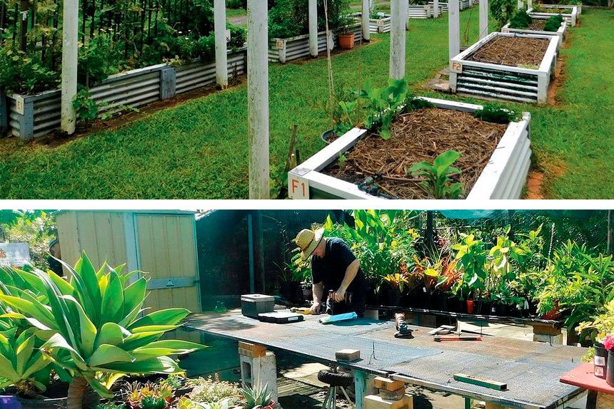 Bill Varzer said he enjoyed the company of other gardeners and building items that supported the growing environment