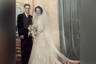 EVERLASTING: Ken & Mavis Bahr on their wedding day 70 years ago.