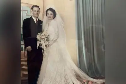 EVERLASTING: Ken & Mavis Bahr on their wedding day 70 years ago.