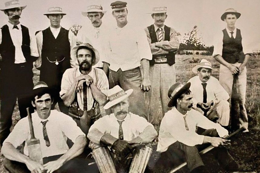 Gentlemen cricketers around 1890.