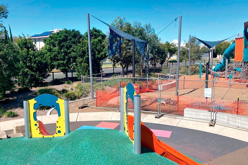 Thornlands Community Park with work in progress.