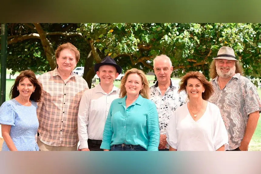 New Redland City Council Mayor Jos Mitchell with supporters.