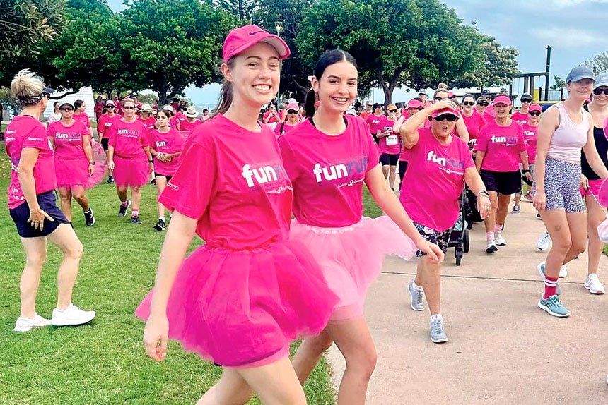 Locals turn out in pink droves