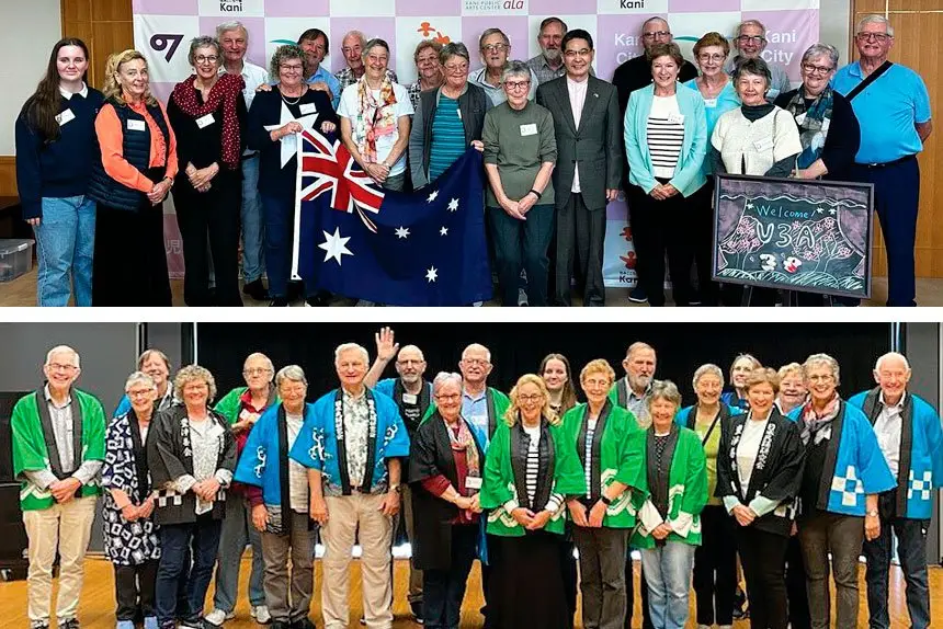 Community group gathers to head overseas for educational visit to Japan.