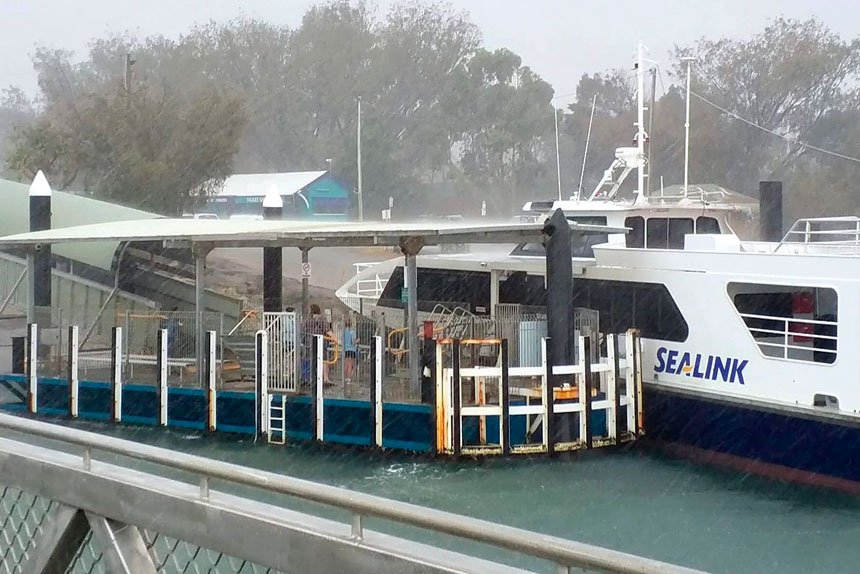 Dunwich Ferry Terminals parking restrictions to stop long-term parking. PHOTO: Redland City Council