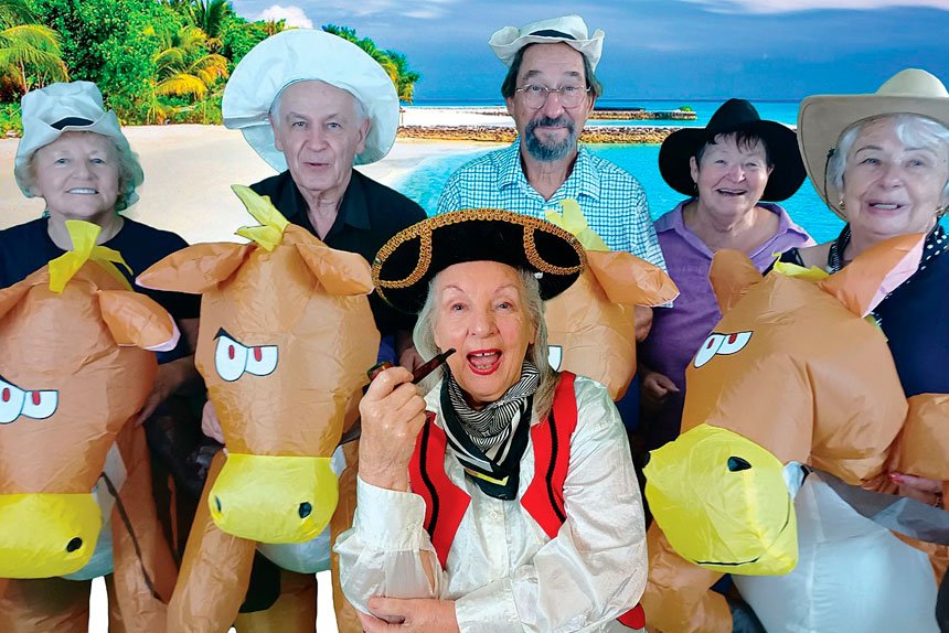 Patti Ponting and The Grundys perform their music video.