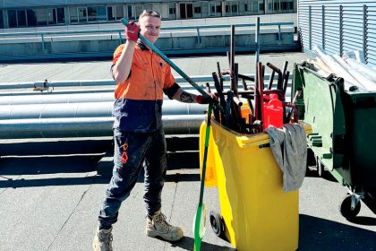 Tarik Sabic is working hard to build a good name for himself in local plumbing circles.