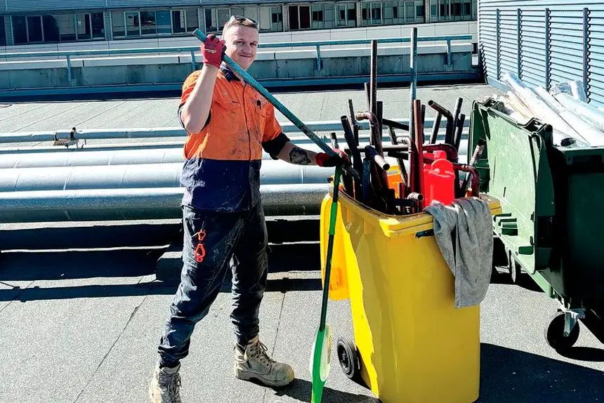 Tarik Sabic is working hard to build a good name for himself in local plumbing circles.