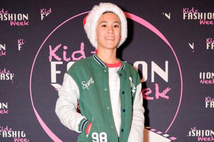 CHRISTMAS IN JULY: Rhys Tan-Inglis shows his style for the festive season.